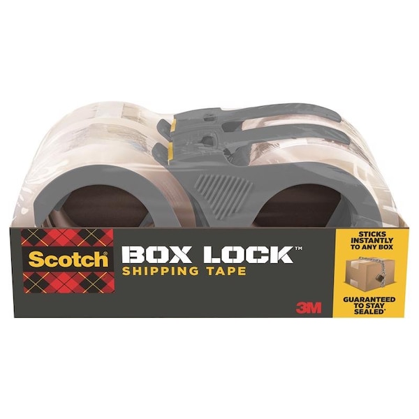 Scotch 3M Scotch Box Lock 1.88 in. W X 54.6 yd L Shipping Tape with Dispenser 3950-RD-12GC - main